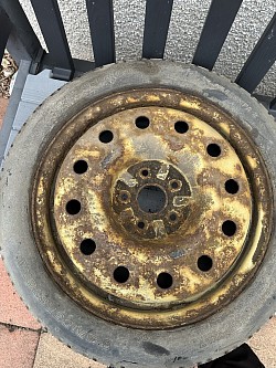The spare wheel, they didn’t realise they had! RUST RUST RUST!
