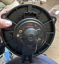 Heater blower was making a loud noise….removed and oiled.